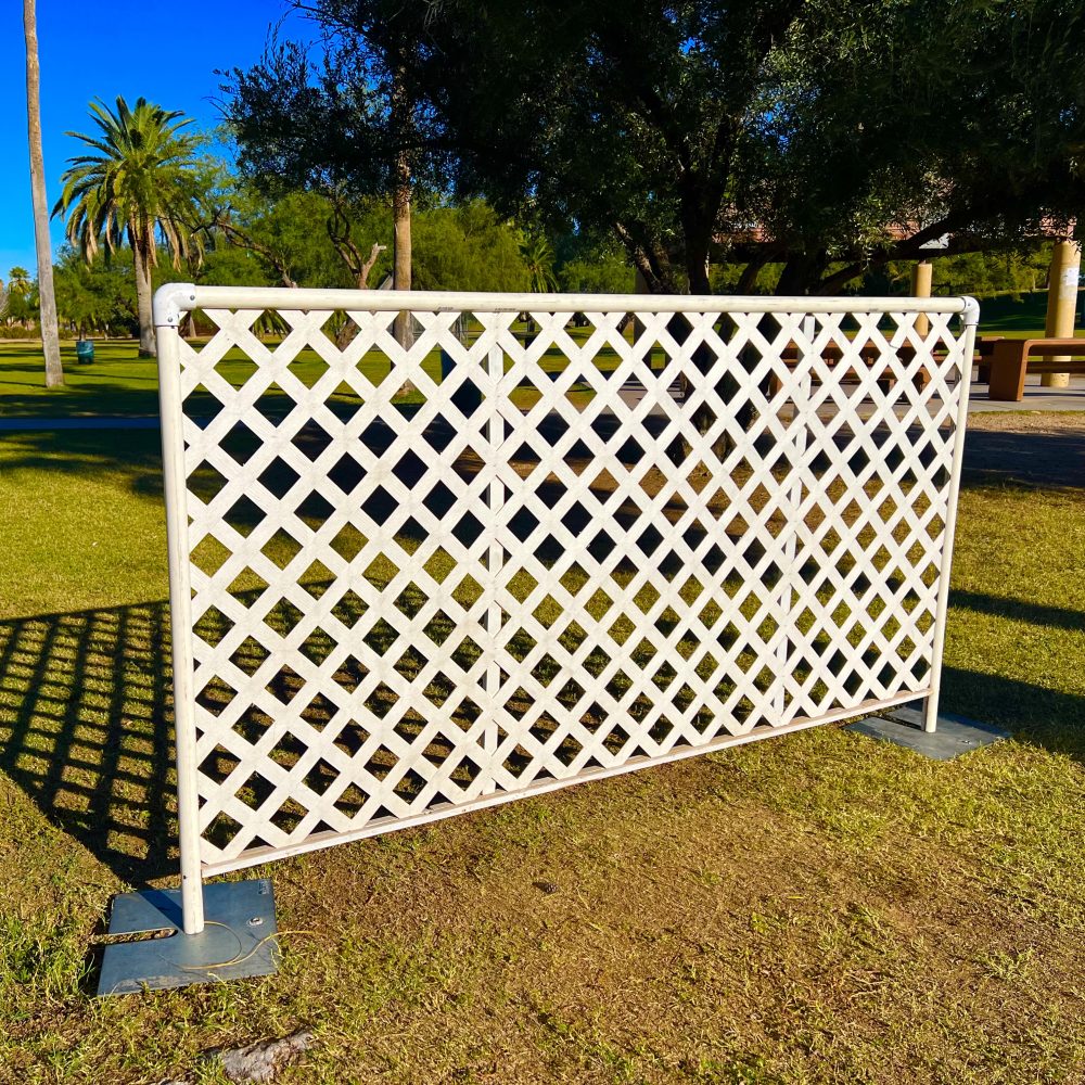 white fencing for events